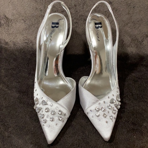 Silver Nina Heels with Crystal Detail - Picture 3 of 4